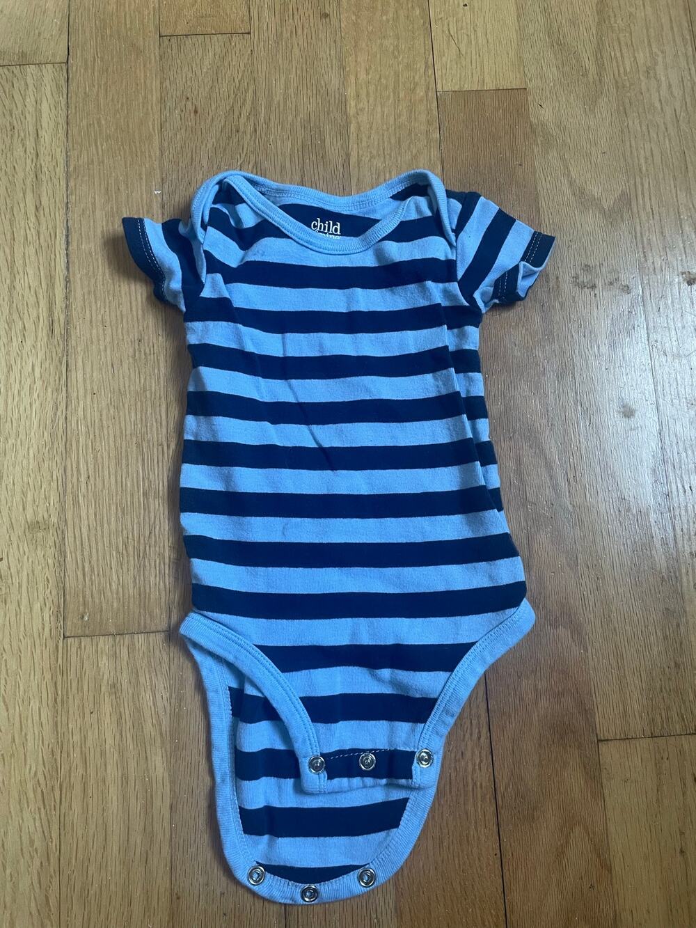 Blue Striped  One-Piece 3-6m